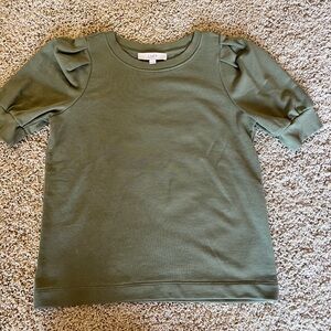 LOFT Olive Short Sleeve Top